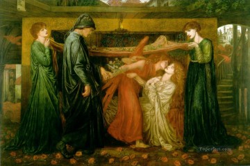  muerte pintura - El sueño de Dantés en el momento de la muerte de Beatriz Hermandad Prerrafaelita Dante Gabriel Rossetti